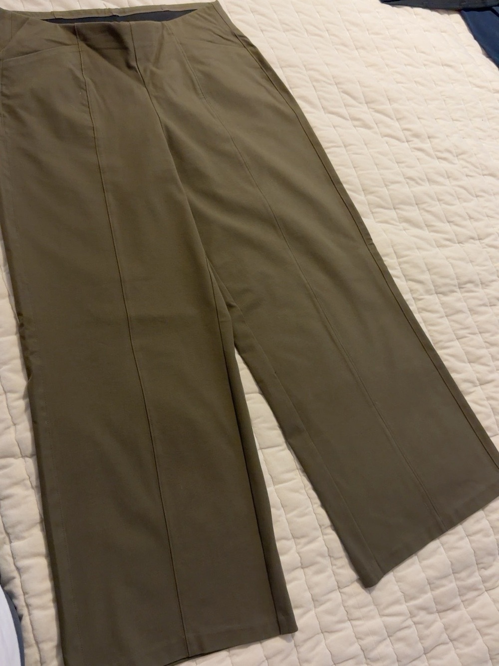 Old Navy High-Rise Pixie Wide-Leg Pants Women’s L Olive Green
